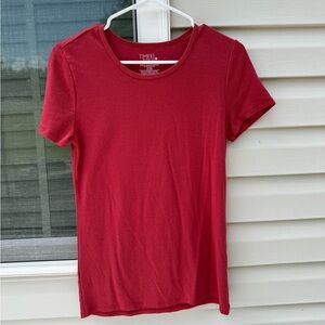 Time and Tru rust red Fitted Short Sleeve T-Shirt